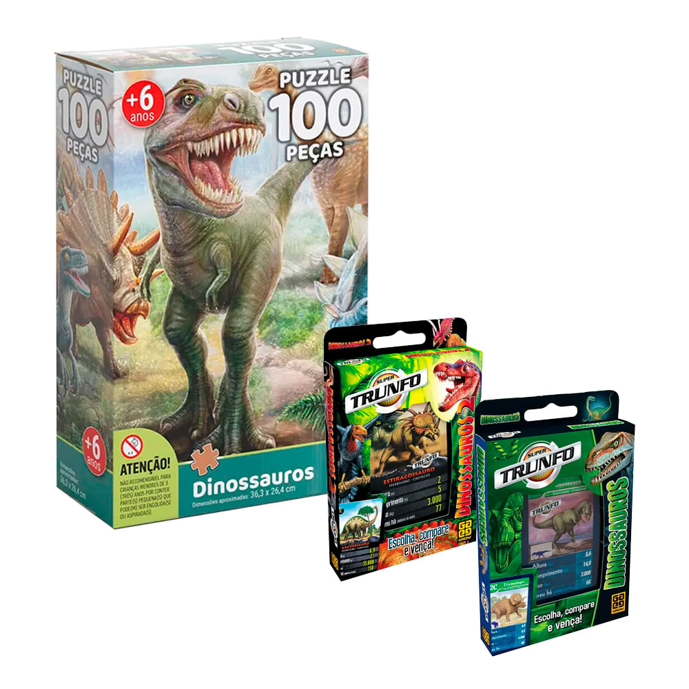 Jogo de Carta - Super Trunfo - Dinossauros GROW