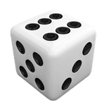 Dado-Comum-6-lados-14mm-Branco