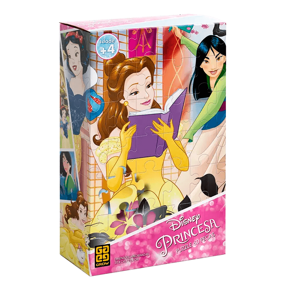 Quebra Cabeça Puzzle Disney Princesas Ariel 60 Peças Jak