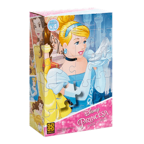 Brinquedo Kit com 02 Jogos Quebra Cabeça Princesas Infantil com 30