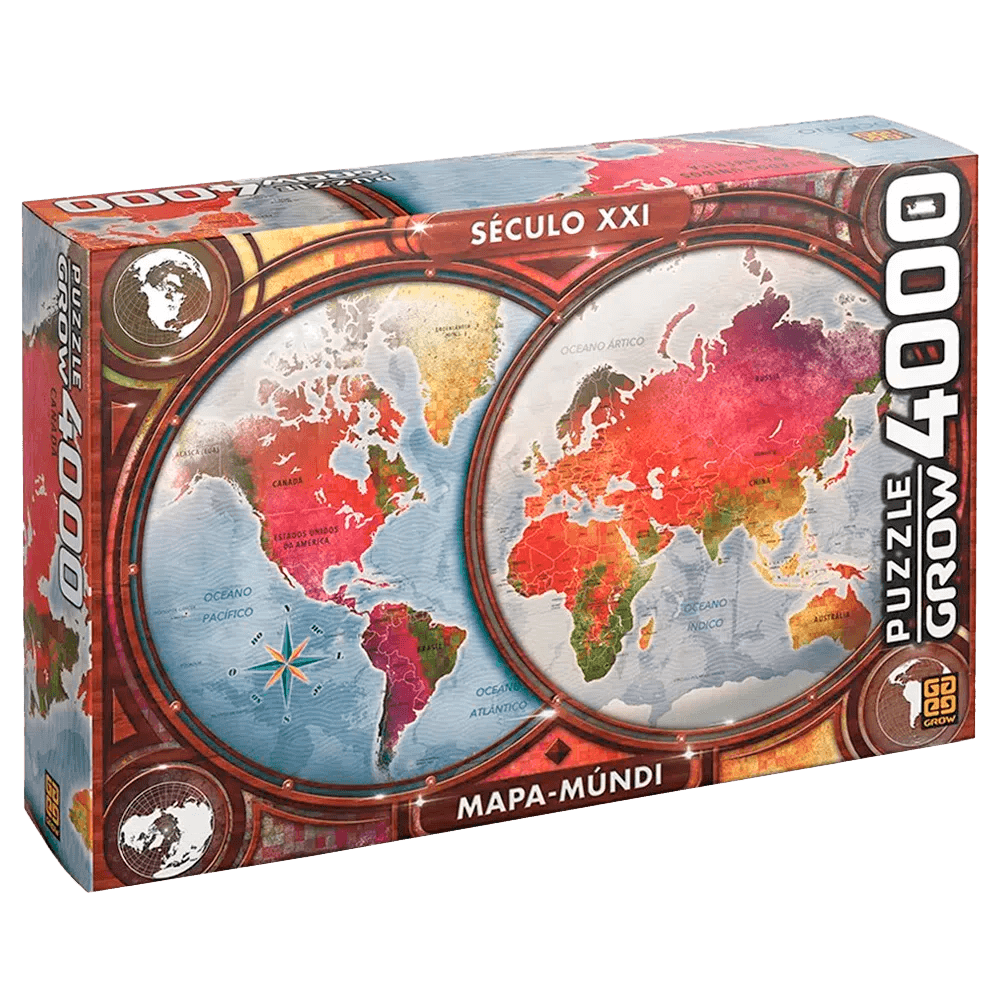 Puzzle 4000 peças Mapa-Múndi - Loja Grow