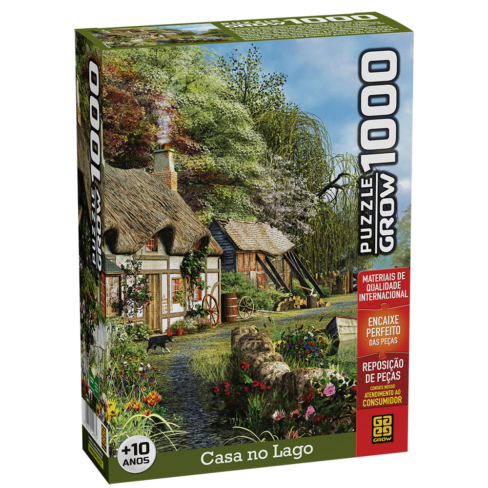 Puzzle 1000 peças Casa no Lago - Loja Grow