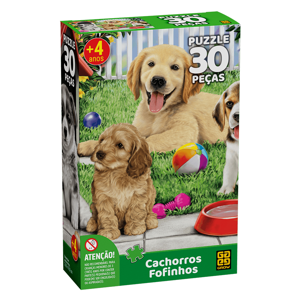 Puzzle 30 peças Cachorros Fofinhos - Loja Grow