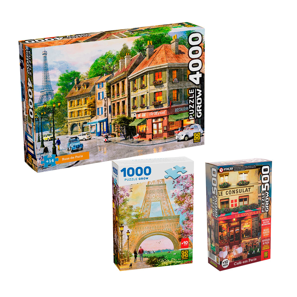 Combo Paisagens Grow Quebra Cabeça Puzzle 1000 Peças