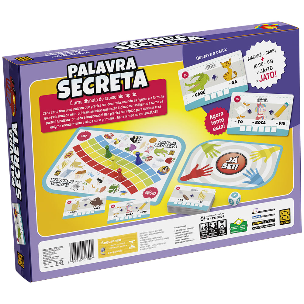 Jogo Palavra Secreta - Loja Grow