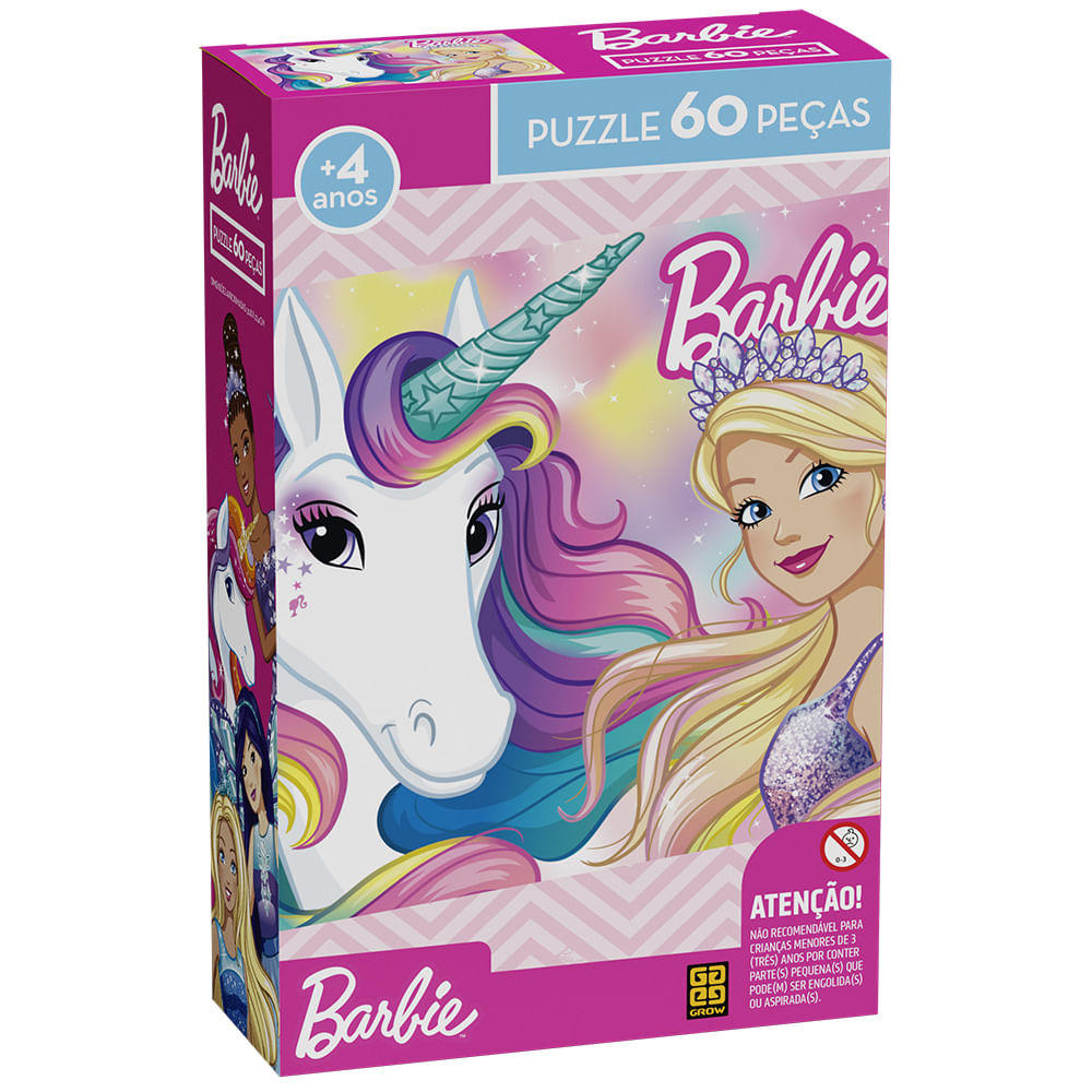 Puzzle 60 peças Barbie - Loja Grow