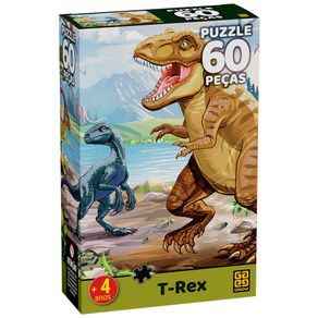 Jogo Quebra Cabeça Infantil Dino T-rex Dinossauro 150 Pçs