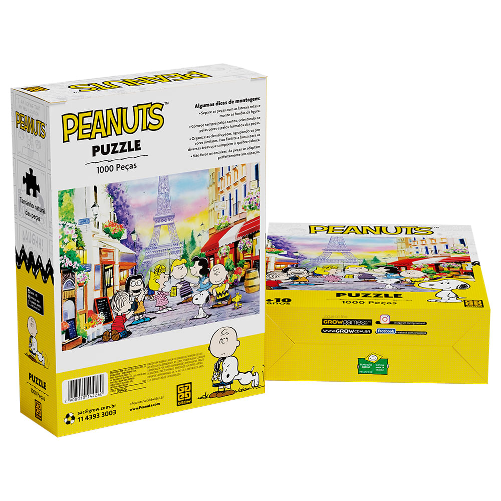 Quebra-cabeça 1000 peças Snoopy - Peanuts - Loja Grow