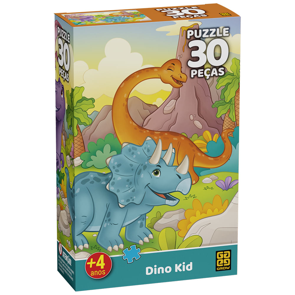 Puzzle 30 peças Dino Kid - Loja Grow